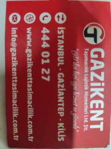 Gazikent Taşimacilik Lojistik Hizmetleri Ltd. Şti.